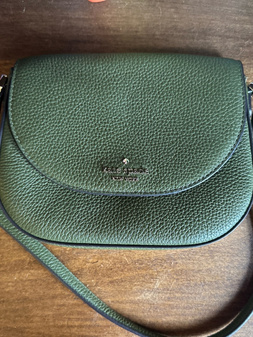 Kate Spade New York Green Leila Mini Flap Crossbody Bag with Adjustable Strap